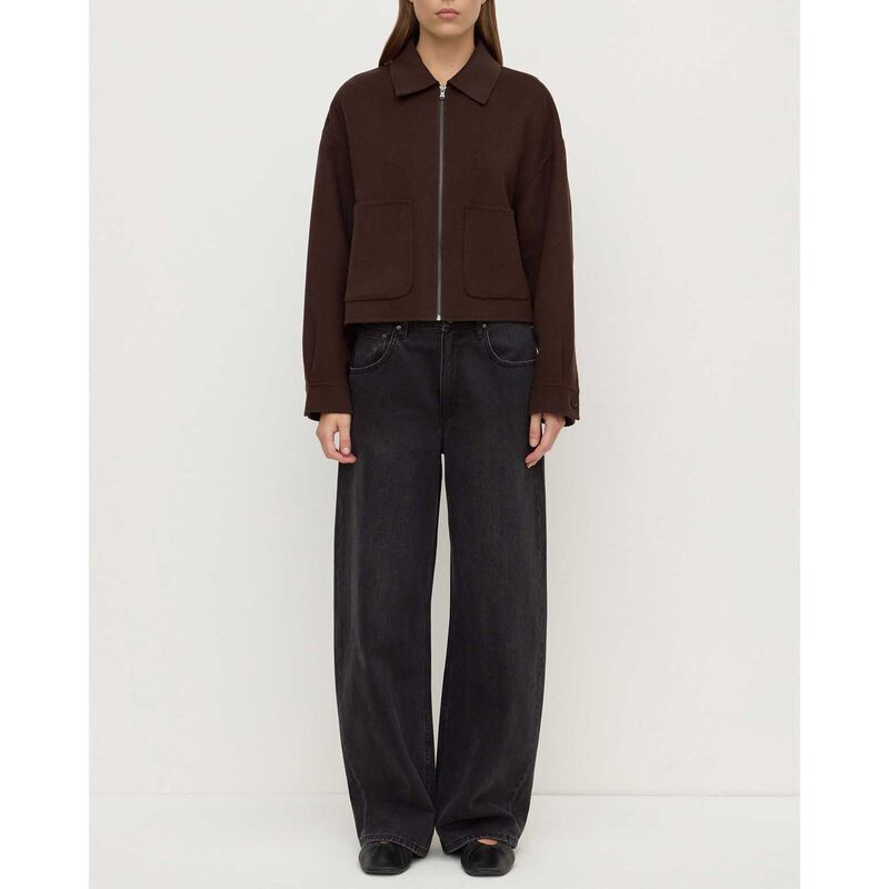 Assembly Label Dallas Wool Jacket Dark Choc image number 3